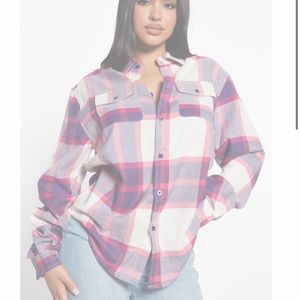 Brand New Fashion Nova Womens/Girls Barbie Plaid Shirt! Size Small !